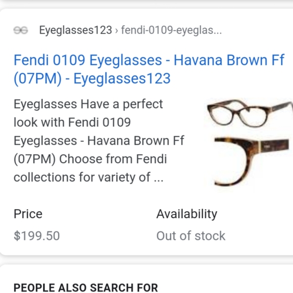 FENDI HAVANA brown frame main image 5